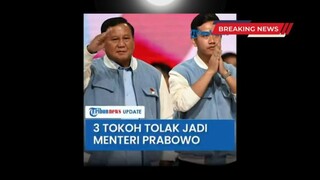 3 Tokoh Besar Tolak jadi Menteri Prabowo