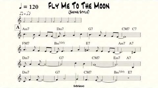 Fly Me To The Moon Backing Track (Swing Style BPM 120)