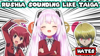 【HoloLive】Rushia Sounds 100% like Taiga! 【English Sub】