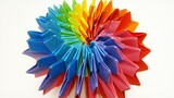 The combined origami fireworks that can be flipped infinitely, the finished product is beautiful and