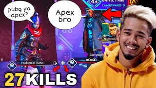 I PLAYED APEX WITH  @sc0ut   AND THIS HAPPENED 😍 | Apex Legends Mobile Scout 27 Kills Gameplay