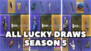 ALL LUCKY DRAWS SEASON 5 | COD MOBILE