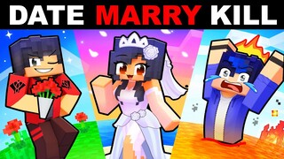 Minecraft DATE MARRY KILL!