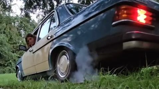 mercedes 300d burnout.