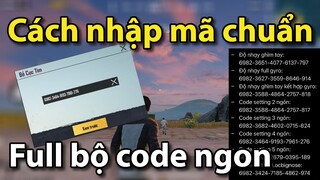 PUBG Mobile | NHẬP CODE CHUẨN CHỈ | Show Mã Ngon Mình Có