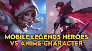 ALL MOBILE LEGENDS HEROES VS ANIME CHARACTER COMPARISON (PART 2)