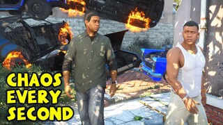 Lamar Roasts Franklin (GTA 5 Chaos Mod Effect Happens EVERY Second!)