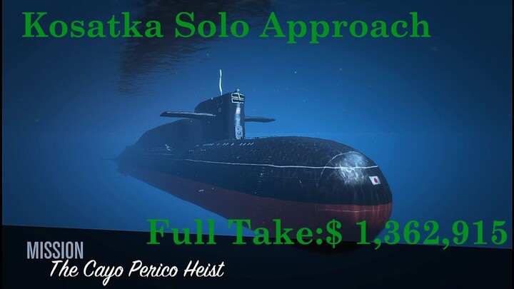 Cayo Perico Heist Solo (Full Take $ 1,362,915) - Kosatka Solo Approach