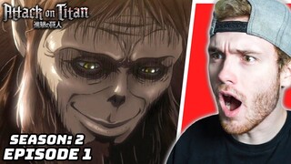 THE BEAST TITAN?! Attack on Titan Ep.1 (Season 2) REACTION