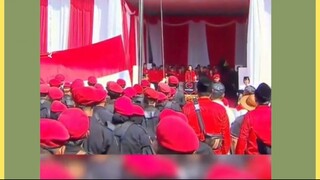 Presiden ke-5 RI sekaligus Ketua Umum PDIP, Megawati Soekarnoputri, tidak hadir dalam upacara pering