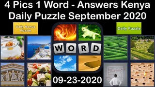 4 Pics 1 Word - Kenya - 23 September 2020 - Daily Puzzle + Daily Bonus Puzzle - Answer - Walkthrough