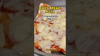 Easy Bread Pizza - 5 Ingredients Only #shorts #easyrecipe #simplerecipe