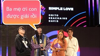 Simple love | OBITO & SEACHAINS nhận giải Zing music award 2019 bài hát r&b/soul của năm