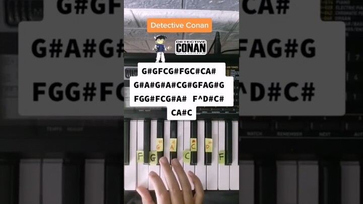 Tutorial 23 | Detective Conan. 🎹 #pianotutorial #easykey #themesong #detectiveconan #caseclosed