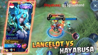 LANCELOT FREESTYLE MODE ON, LANCELOT VS HAYABUSA | LANCELOT GAMEPLAY | MLBB