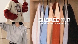 11.11 SALE | SHOPEE TRY ON HAUL (Hoodies and Sweatshirts Edition)