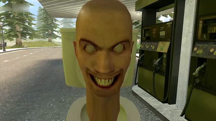 Animasi game GMOD: Saat saya menyelinap menyerang dari belakang dan menendang tukang toilet ke sunga