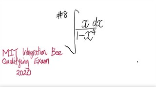 #8 2020 MIT Integration Bee Quali Exam: integral  ∫x/(1-x^4) dx