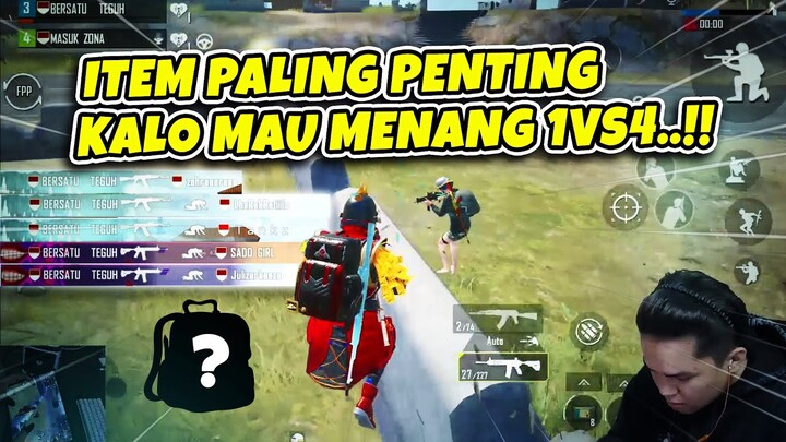 Item Ini Paling Penting Kalo Mau Menang 1vs4 | PUBG Mobile