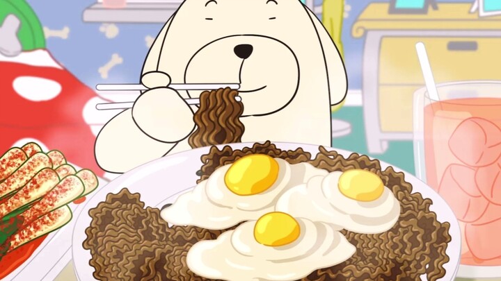 [การรับประทานอาหารและการแพร่ภาพแบบเคลื่อนไหว] ซอสผัด sasilmanman บะหมี่กึ่งสำเร็จรูปต้นหอม Xinqi