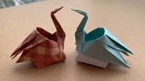 Paper Folding: Beautiful Paper Crane-Shaped Storage Box
