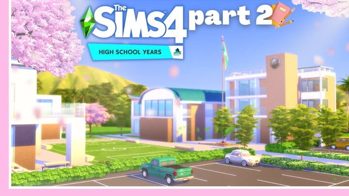 Part 2| I made another High School for the new game pack lol The Sims 4 | Speed Build