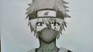 CARA MENGGAMBAR HATAKE KAKASHI