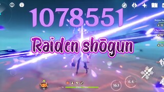 showcase RAIDEN SHOGUN 1 million DMG!!