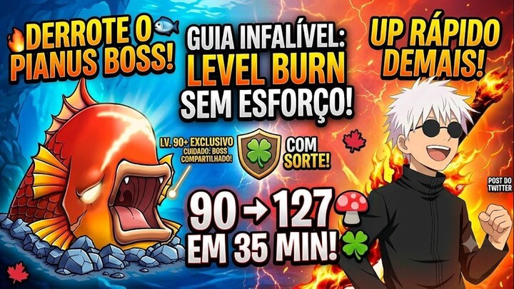 MapleStoryU -Defeat Pianus Boss! - Leveling Burn tip : 90 → 127 in 35 minutes!.