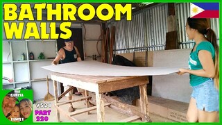 V521 - FOREIGNER BUILDING A CHEAP HOUSE IN THE PHILIPPINES - BATHROOM WALLS - THE GARCIA FAMILY