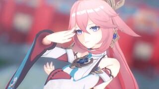 【八重神子MMD】神樱神游神楽舞🌸时候-微鸣神组向