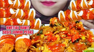 ASMR KWETIAU GORENG SOSIS JUMBO PEDAS | ULUL ASMR MUKBANG INDONESIA