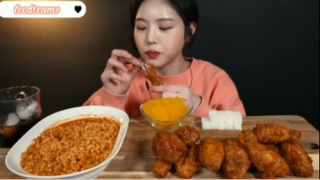 Mì cay HQ và gà mật ong phần 3 #mukbang