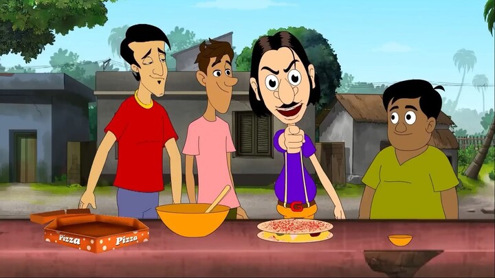 Gulte Mama: Pizza Khaoa, (Episode - 122) গুলতেমার পিজ্জা খাওয়া | Bangla Cartoon/Anime