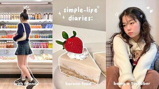 simple life diaries: starting classes, mukbangs, unboxings,  etc.