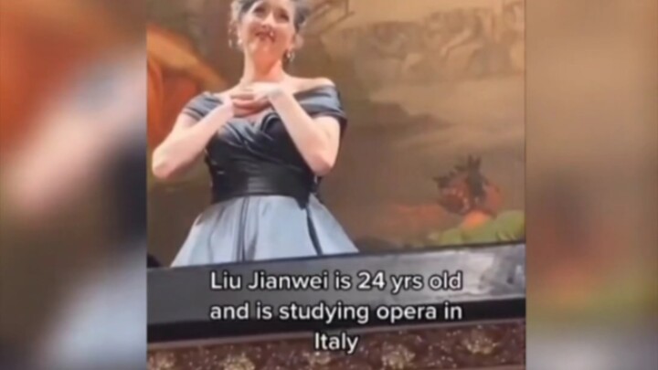 When the soprano was performing an encore from "La Traviata," there was suddenly a gap on stage wher