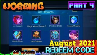 NEW REDEEM CODES MOBILE LEGENDS | ML REDEEM CODES | PART 4#mobilelegends#mlbbcreatorcamp#fixed_730my