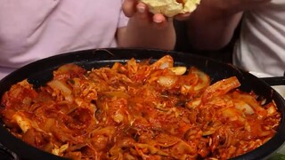 Nấu ăn và mukbang thịt xào cay #food