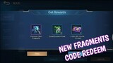 New Redeem code in Mobile Legends premium fragments | Redeem Code November 19, 2020
