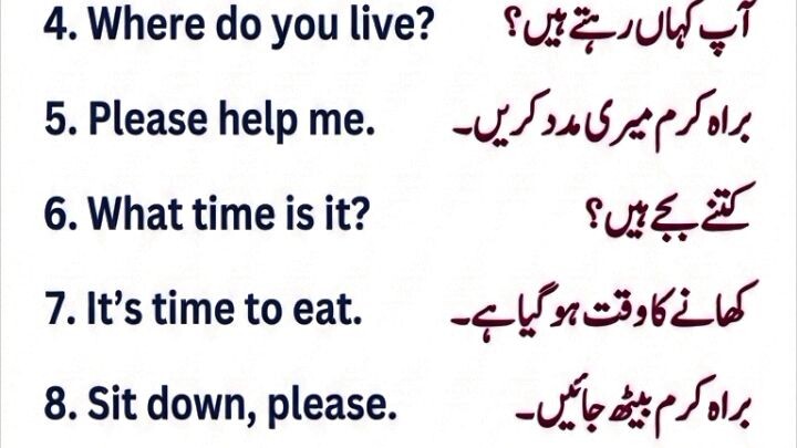 Daily English sentences