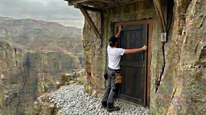 A secret room on the cliff—inside it’s surprisingly cozy