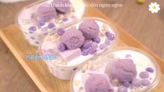 Sữa thạch khoai môn dẻo mlem mlem 🤤 #videohaynhat