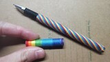 [Paper + Line] Make a rainbow pen with homework paper and lines~