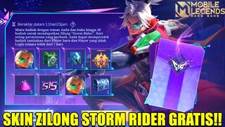 CARA DAPATKAN SKIN ZILONG STORM RIDER GRATIS DAN TANGGAL RILISNYA!! | MOBILE LEGENDS