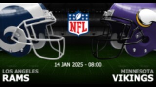 NFL2024-25 รอบเพลย์ออฟไวด์การ์ด คู่ที่6 มันเดย์ไนท์ แรมส์ VS ไวกิ้งส์ อเมริกันฟุตบอลบรรยายไทย