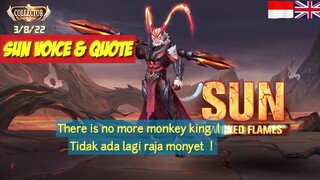 Sun Zkin Collector Voice & quote mobile legends