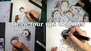 การวาดรูปจากดาบพิฆาตอสูรโดย 4 อัปโหลดเดอร์