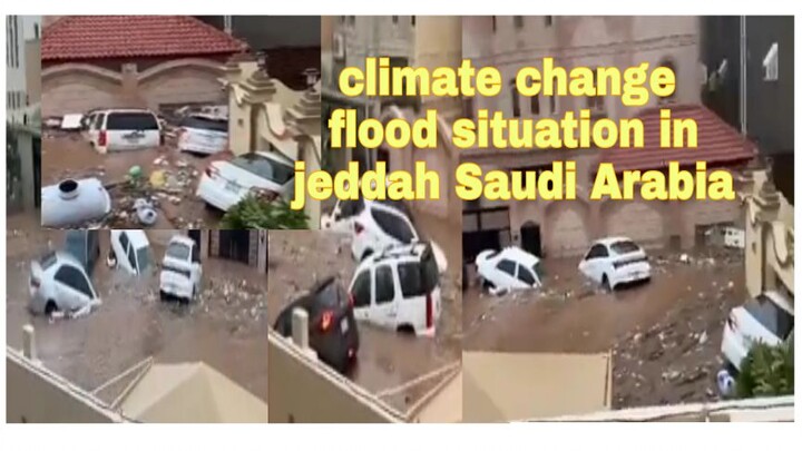 flood situation in jeddah Saudi Arabia #flood #climateChange