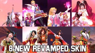 8 NEW REVAMPED SKIN | VALENTINE & LUNAR YEAR SKIN | NEW MODEL, SKILLS EFFECT,  ENTRANCE & BACKGROUND