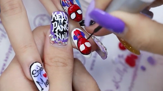 Mẫu nail Spider Man siêu cute #beauty